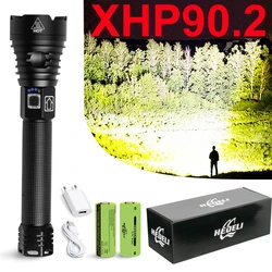 Lampe de poche Led la plus puissante, nouveau modèle, Xhp90, Xhp70, Xhp50, Rechargeable Usb, 18650 26650, torche tactique 