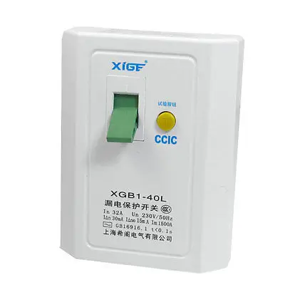 

XGB1-40L 230VAC 50Hz Plastic Case 32A 1P Earth Leakage Circuit Breaker