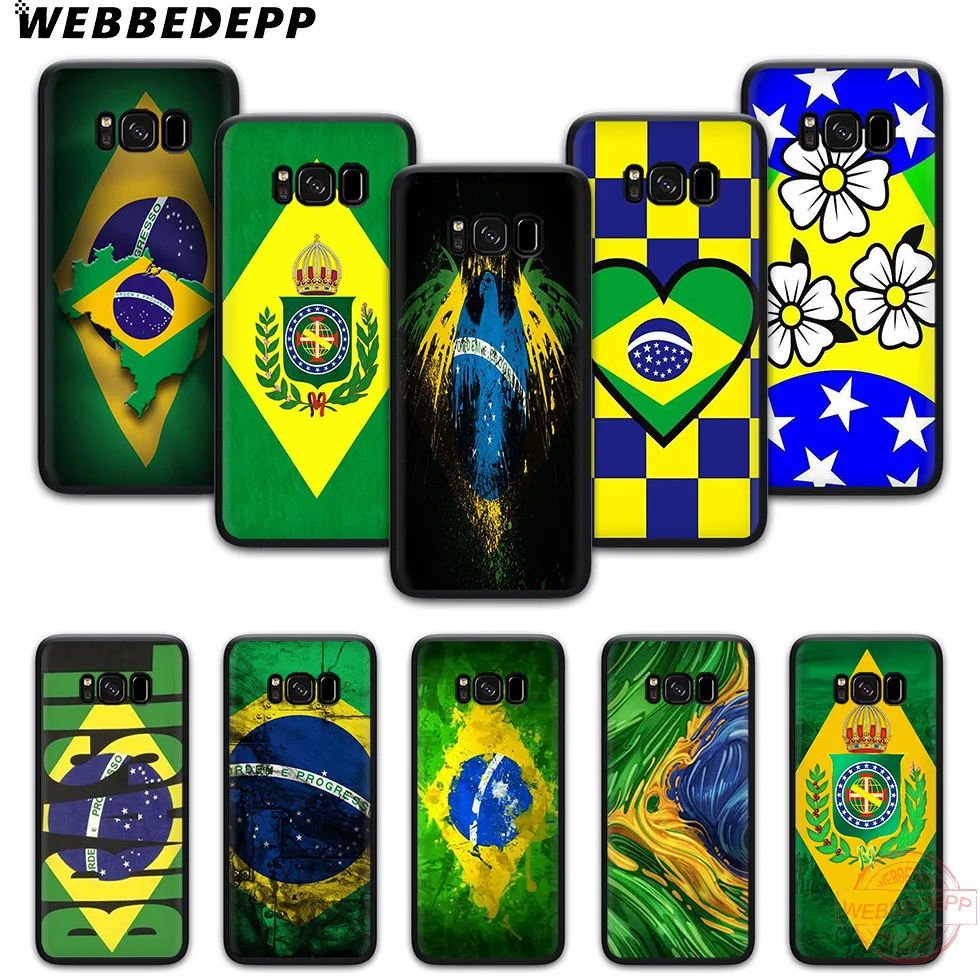 WEBBEDEPP Brazil Flag Soft Phone Case for Samsung S6 S7 Edge S8 S9 S10 Plus J4 J6 J7 J8 Note8 9 10 |