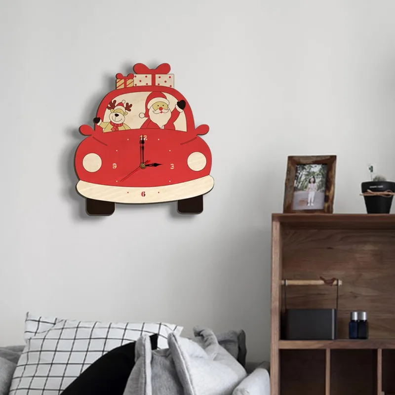 Creative Cute Christmas White/Black Wagging Tail Dog Wall Clock for Household Decorative Wall Clocks