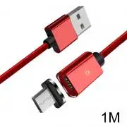 Essager Магнитный Usb кабель для телефона Android зарядный адаптер Кабели для мобильных и смартфонов кабели - Цвет: 2.4A 1M Red