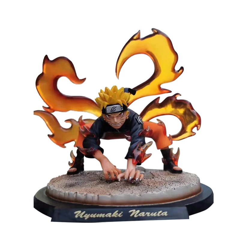 

Naruto PVC Action Figures Anime Naruto Shippuden Uzumaki Naruto Change to Tailed Beast Kurama PVC Toy Figurine