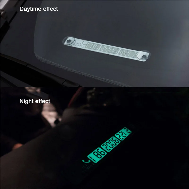 

dropshipping 100 Pcs/Set Temporary Parking Card Luminous Car Phone Number Plate With Sucker Auto Accessories OE88
