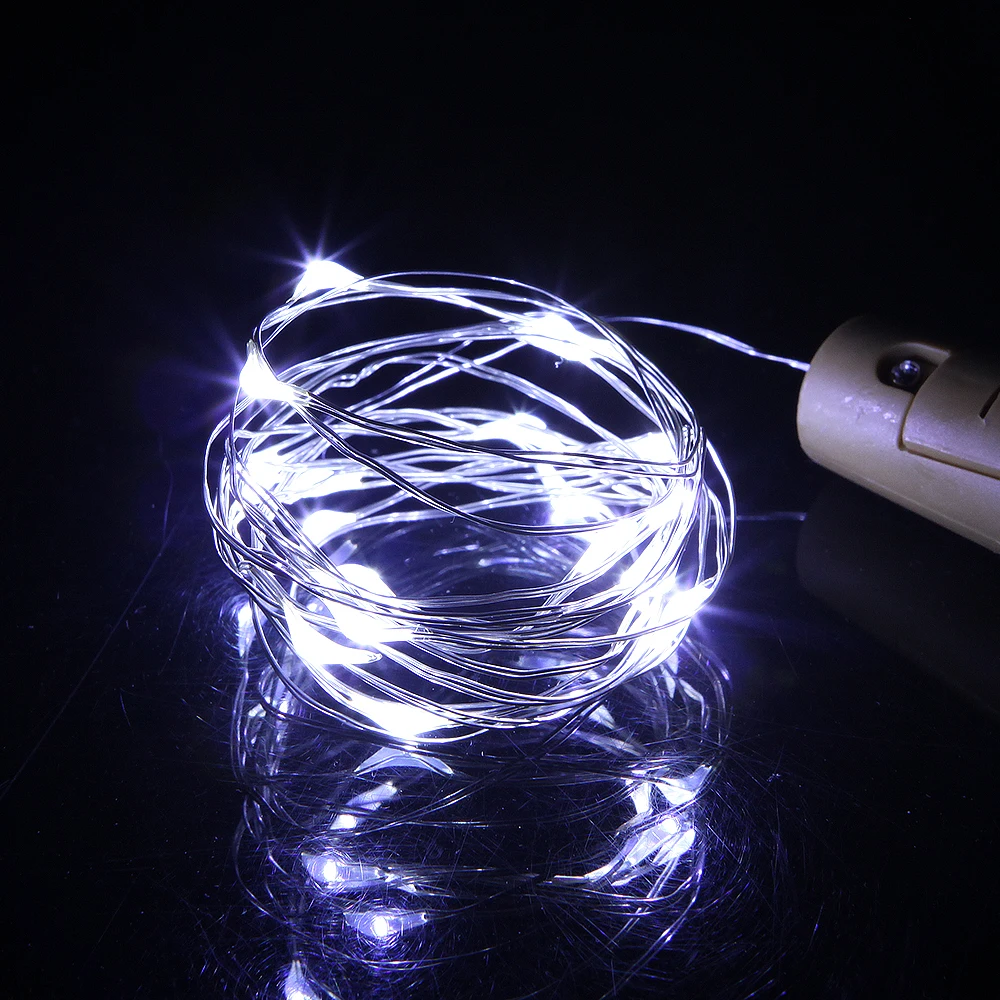 배터리 전원 코르크 와인 병 빛 1m / 2m DIY LED 문자열 빛 바 빛 생일 파티 와인 병 마 개 빛 스트립