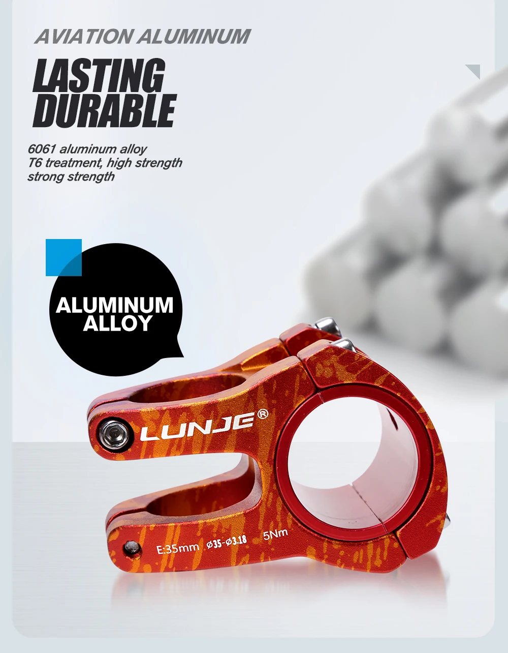 Tige de vélo vtt en alliage d'aluminium 31.8mm... – Grandado
