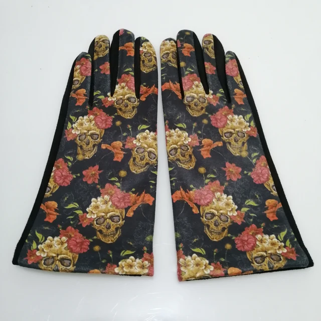 Van Gogh Oil Painting Gloves Women Digital Print Party Mittens Luxury