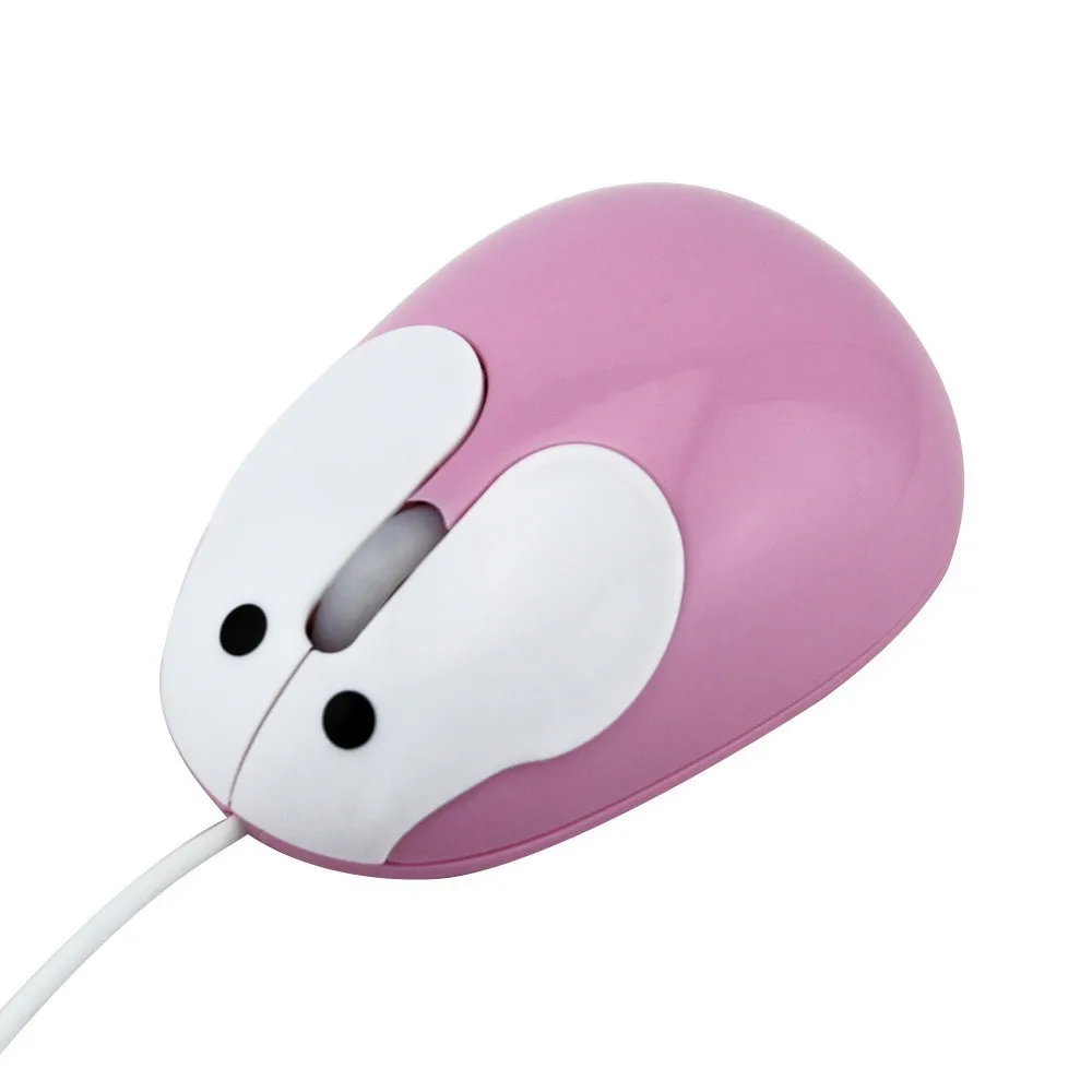 Chyi Cute Rabbit Wired Mouse 1200dpi Three Buttons Ergonomic Optical