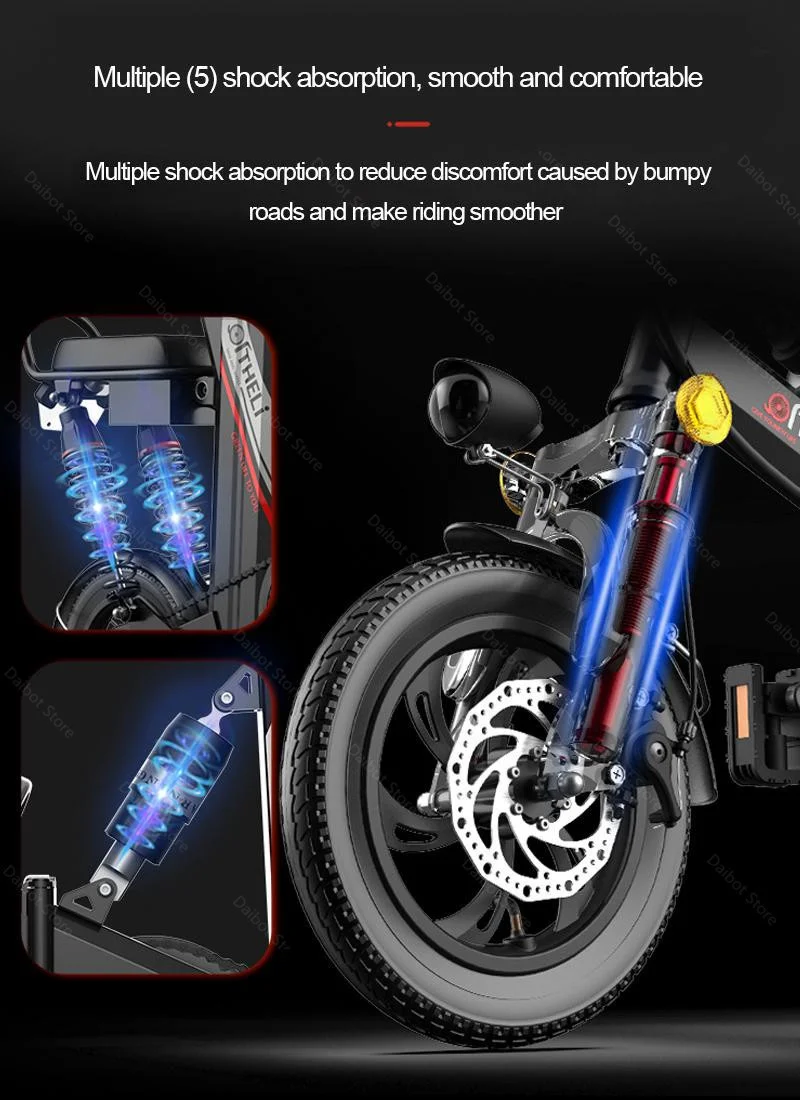Daibot Electric Folding Bicycle 400W 48V Two Wheels Electric Bicycles With Removable Battery Mini 12 Inch Electric Scooter Bike (6)