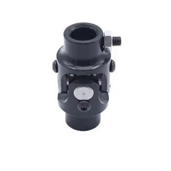 

Black/silver Direction Pipe Coupling 3/4"-36 Spline X 3/4" Round Black Powder Coated Steering Shaft U Joint Power