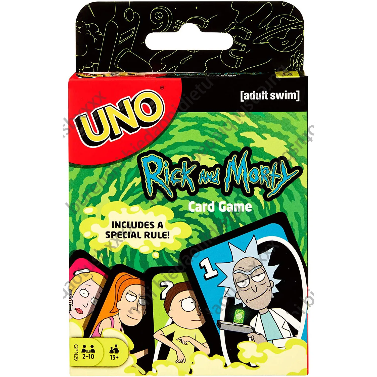 Mattel Uno: развлекательные настольные игры Рик и Морти забавные покерные игральные