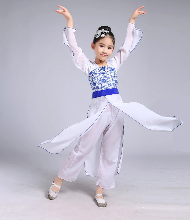 Nuovo Arrivato Bambini Bianchi Indossano Costumi Di Danza Classica Yangko Danza Ragazze Abbigliamento Moderno Abbigliamento Per La Danza Nazionale Cos