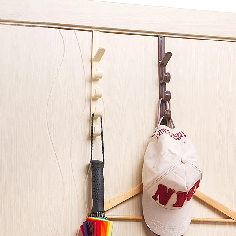 

New Multi-purpose Five-segment Hooks Storage Household Hook Rack Organizer Clothes Coat Hat Bag Hanger Holder Hot Sale 2019