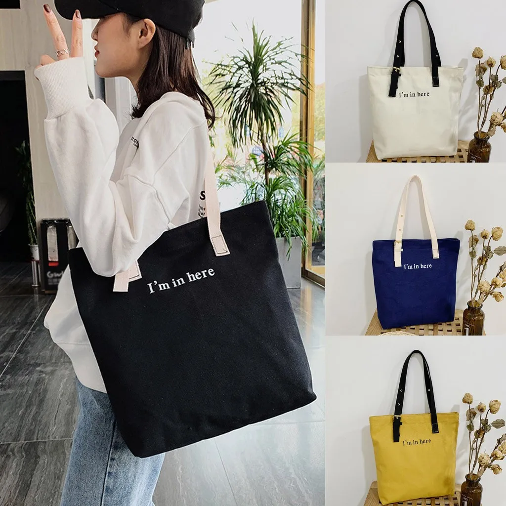 Многоразовая сумка для покупок большой емкости модная женская однотонная