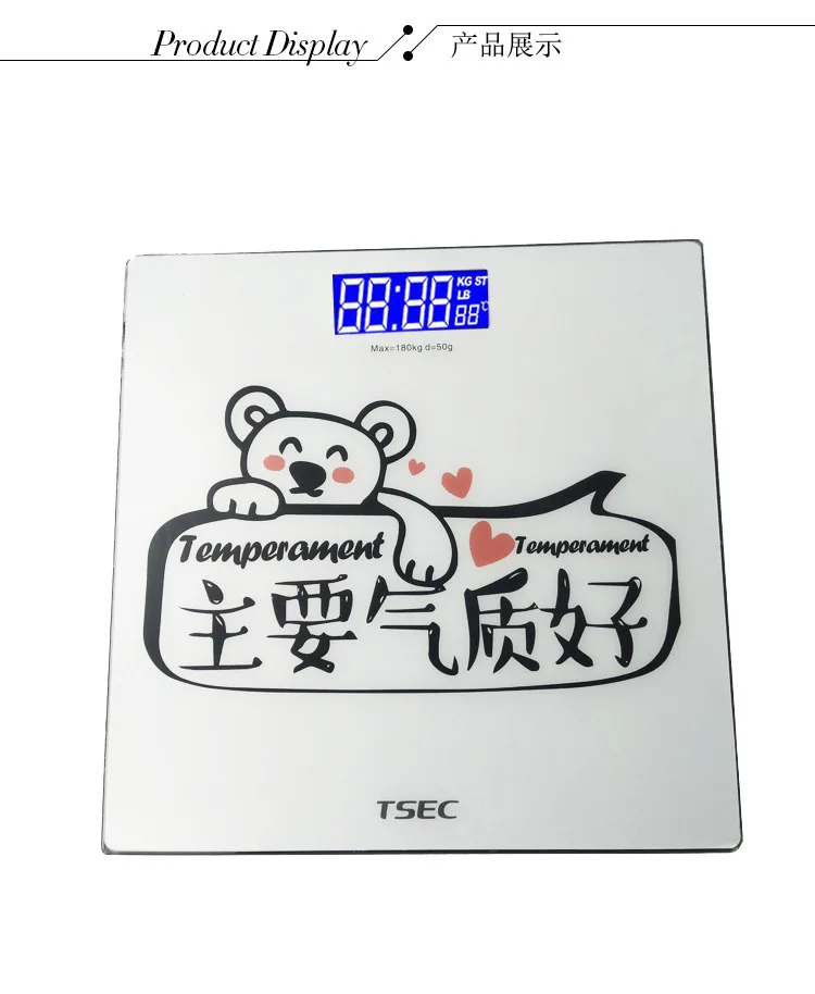 Tiansheng Качественные электронные весы, ручная роспись, Мультяшные весы для ванной, высокоточные весы, настраиваемый логотип