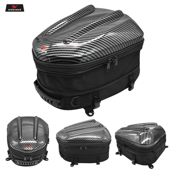 

WOSAWE 18-24LWaterproof Motorcycle Tail Bag Multi-functional Durable Rear Seat Bag Backseat Pack Motobike Helmet Bag Backpack