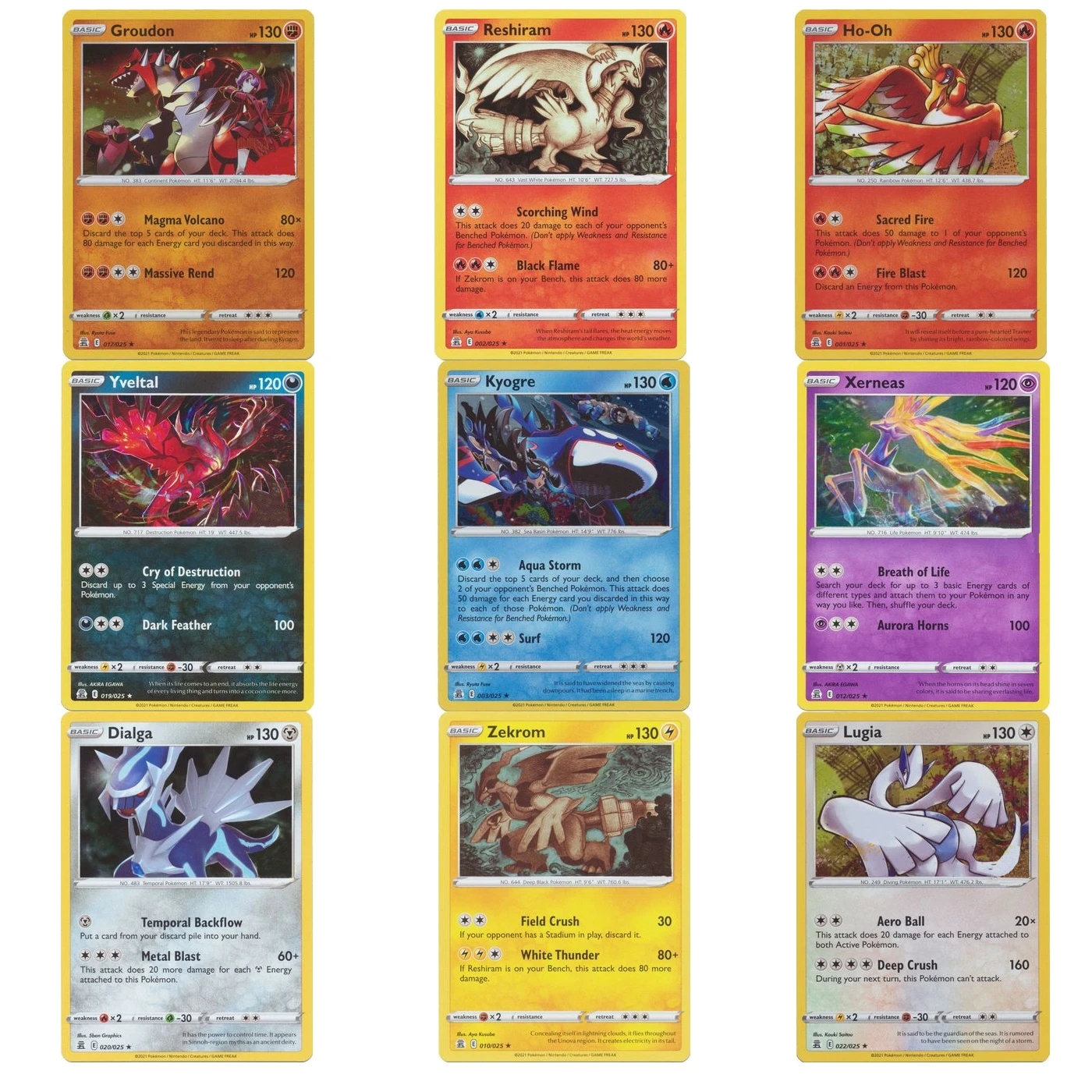 Pokemon Card Reshiram Dialga Kyogre Lugia Ho-oh Zekrom Yveltal Game  Collection Anime Cards Gift Kids Toys - Game Collection Cards - AliExpress