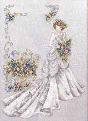 

Figure e152 [Bride] European wedding romantic simple precision printing cross stitch set