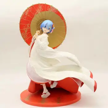 

29cm Re Life In A Different World From Zero White Kimono Rem Figure Anime Decoration High Quality Pvc Static Action Figures