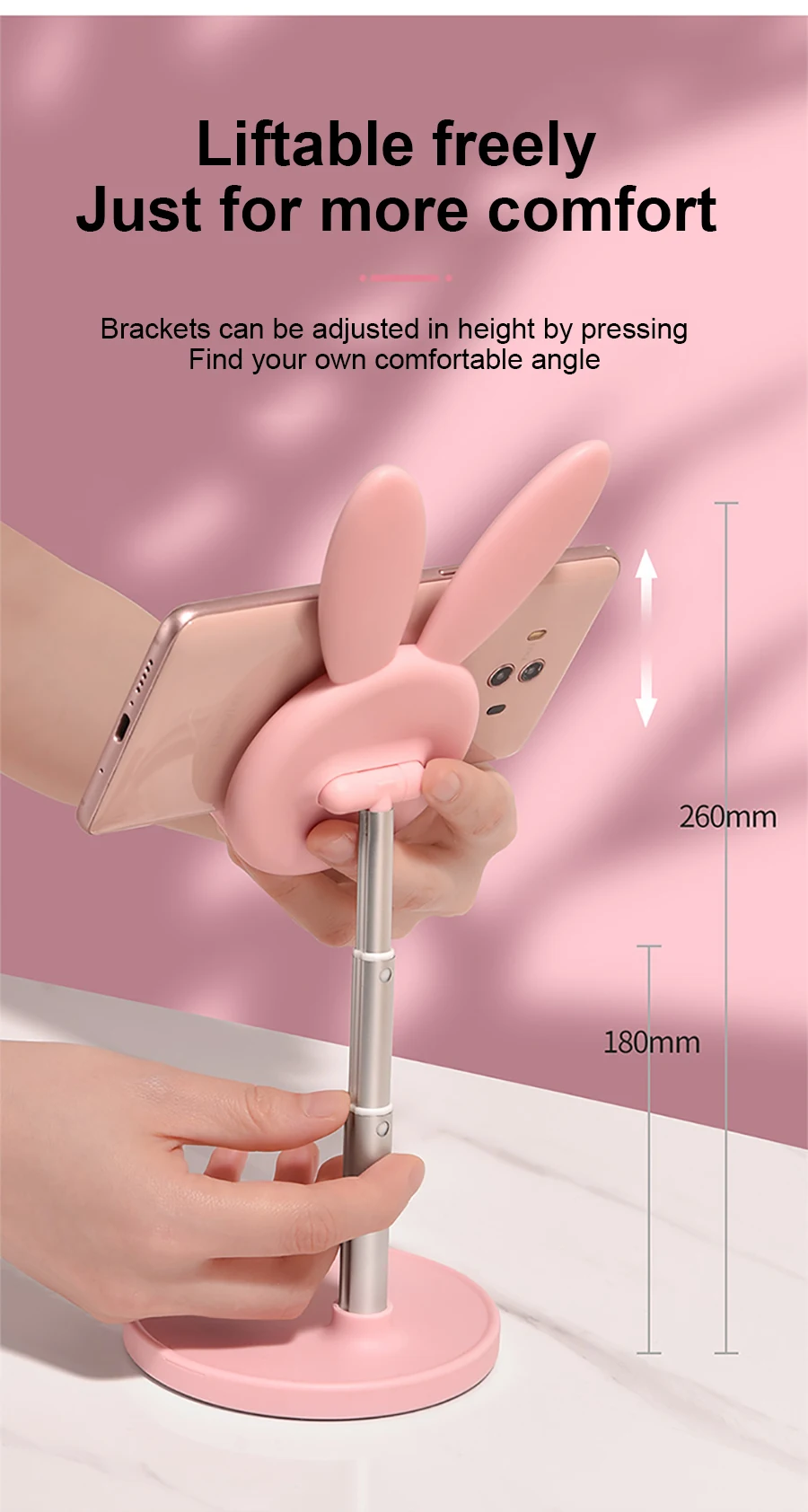 Kawaii Bunny Ears Desk Phone Holder - Limited Edition