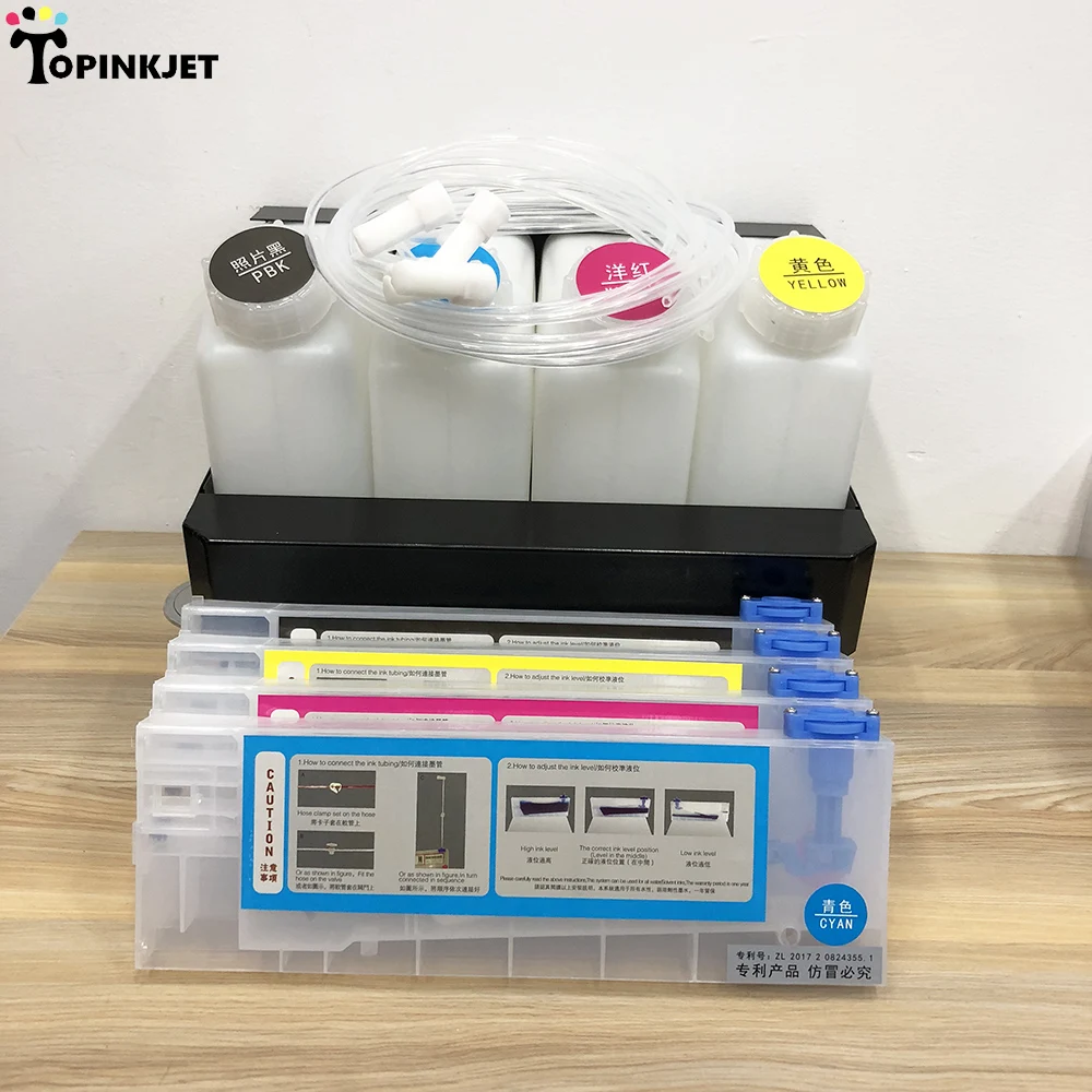 4 Ink Tank With 4 Ink Cartridge CISS System Continuous Supply System For Mutoh Roland Mimaki Series Printer Bulk