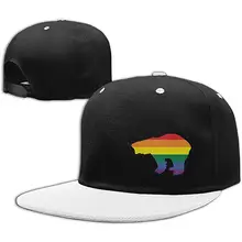 Бейсболка унисекс контрастного цвета в стиле хип-хоп с изображением медведя