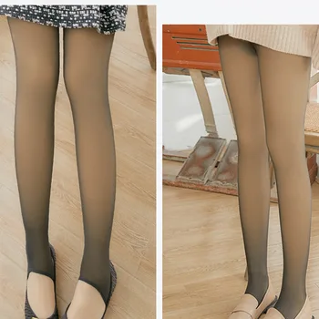 

Black Imitation Skin Women Tights Winter Pantyhose Transparent Elastic Sexy Tights Warm Thick Pantyhose For Ladies Pantyhoses