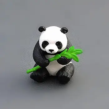 

4Pcs Mini Realistic Panda Model Toy Animal Solid Models Toy DIY Scenery Desktop Ornament DIY Dollhouse Accessory