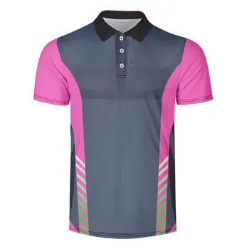 

WAMNI Brand Quick Drying Badminton T Shirt Harajuku 3D Polo Shirt Sport Loose Stripe Casual Unisex Bodybuilding Male Polo-shirt