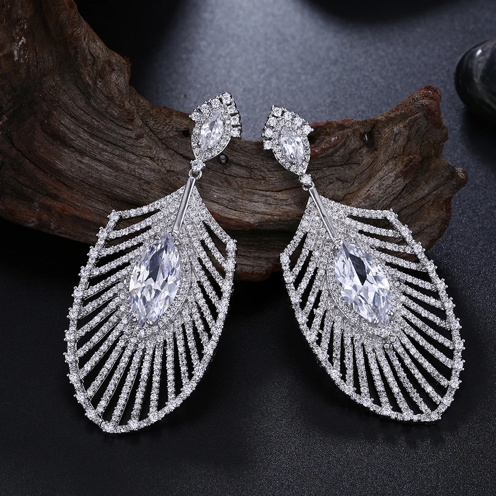 white earrings