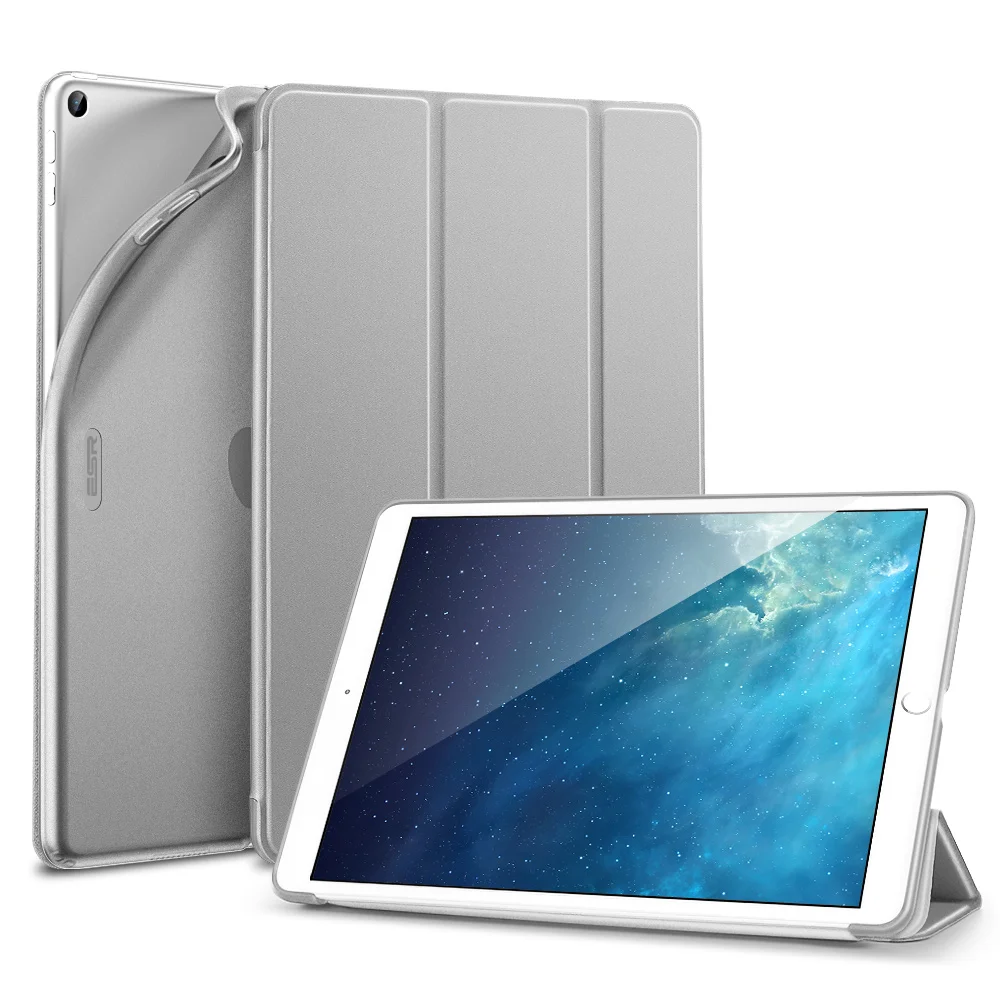 Чехол ESR с прорезиненным покрытием для iPad 7 Rebound тонкий смарт-чехол с подставкой и гибкой задней крышкой из ТПУ для iPad 7th Gen 10,2"