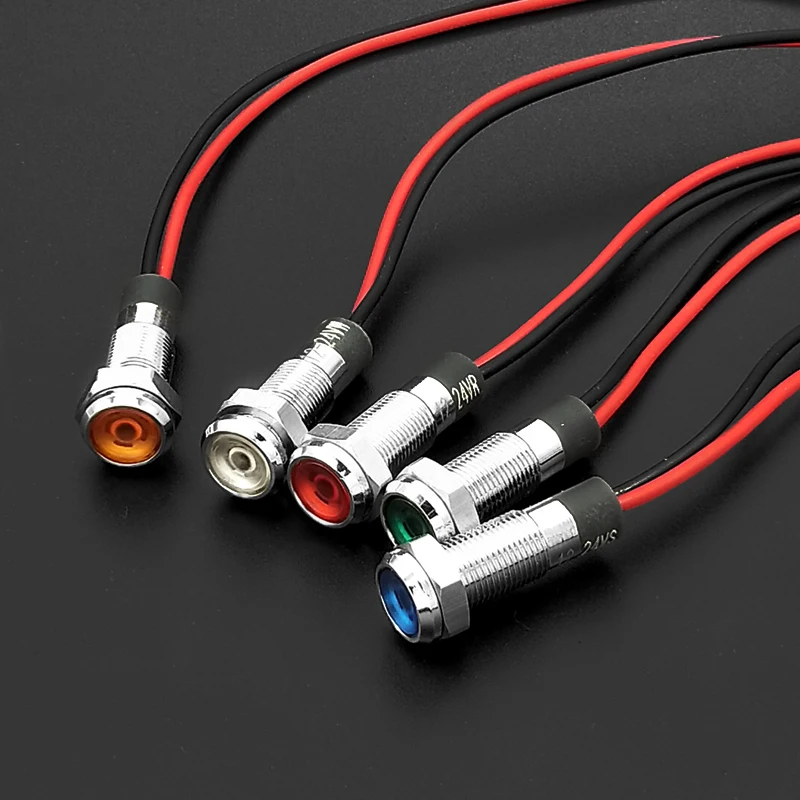รูปสินค้า ตัวบ่งชี้โลหะ LED กันน้ำ หลายสี ใช้งานได้หลากหลายโวลต์