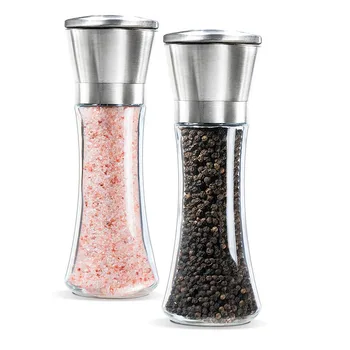 

Premium Stainless Steel Salt And Pepper Grinder Mill 304 Stainless Steel Pepper Mill Pepper Mill Set Glass Grinder