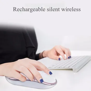 

Bluetooth Mouse Dual-mode 2.4G Computer Mouse Wireless Aluminum Alloy/ABS Charging Mute Girl Cute Mouse for Laptop Desktop