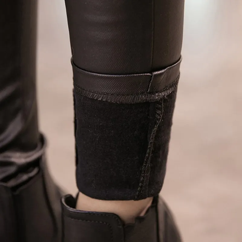 Кожаные штаны, женская зимняя верхняя одежда, обтягивающие женские штаны, искусственная кожа, матовое покрытие, кожаные штаны, большой размер