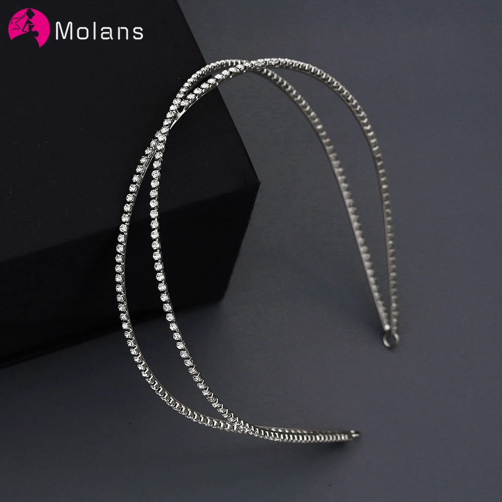 

Molans Princess Rhinestone Tiaras and Crowns Headband Hairband Girls Bridal Prom Crown Wedding Party Accessiories Hair Jewelry