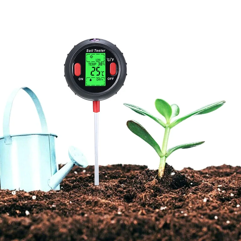 5 in 1 Soil Tester LCD Digital Soil Test Meter Moisture PH Temperature