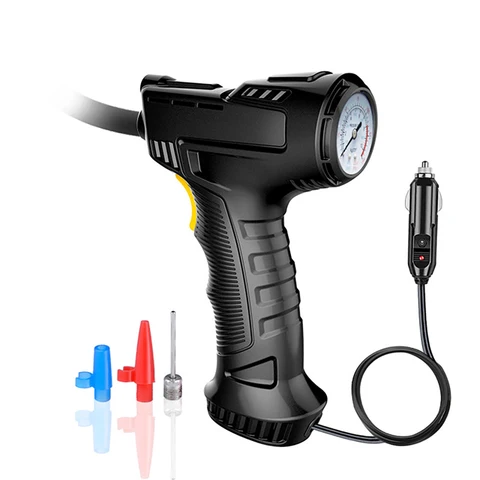 Rechargeable Air Compressor Wireless Inflatable Air Compressor Pump Portable with Pressure Gauge Emergency LED Lights