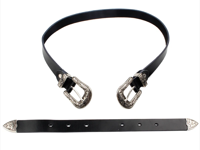 silver buckle Nanaco, Металлическая Булавка, двойная Пряжка, женские ремни, винтажный ремень, фирменный дизайн, настоящий кожаный ремень для джинсов для женщин - Цвет: silver buckle