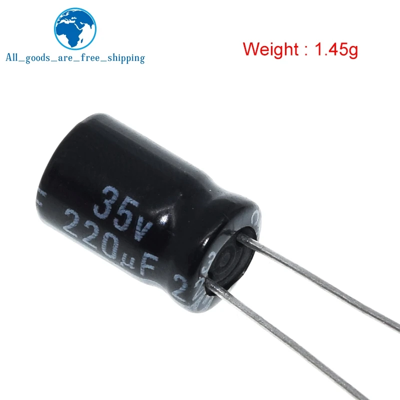 TZT 10/20/50PCS Hochwertiger 35V 220UF 8*12mm 220UF 35V 8*12 Elektrolytkondensator – Detail 2