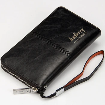

Luxury Brand Men Wallets Purse Money Bag Leather Men Clutch Wallet Male Wrist Strap Baellerry Wallet carteira masculina MWS020