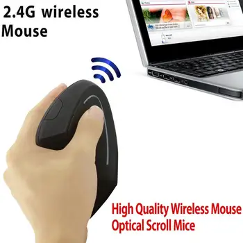 

CARPRIE Ergonomic Vertical Wireless Mouse Left Hand Computer Gaming Mice 5D 1600DPI USB Optical Mause Gamer