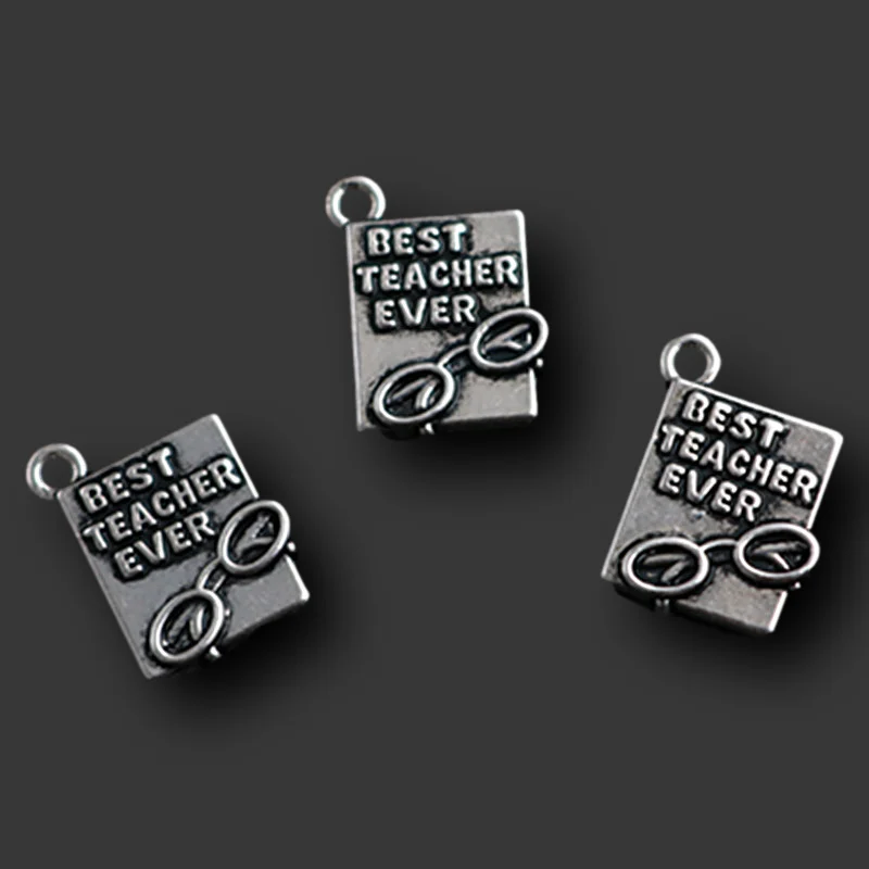 10 шт Посеребренные Дружбы оптических стекол лучшее учитель Тег Кулон DIY шарма