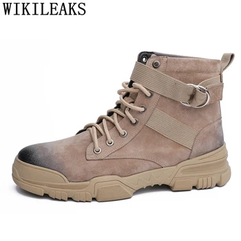 

Desert Boots Men Boots Genuine Leather Ankle Boots Men Designer Shoes Men High Quality Zapatillas Mujer Casual Erkek Ayakkabi