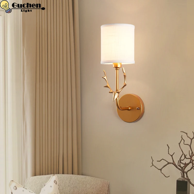 modern Nordic Gold wall lamp led indoor home decor wall sconces lighting fixture bedroom bedside Kitchen Corridor living room
