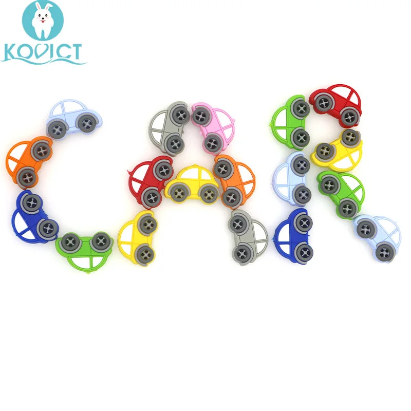 Bead Car-Silicone-Beads Kovict Mini Toys-Accessories Baby Teether Food-Grade 10pc/Lot