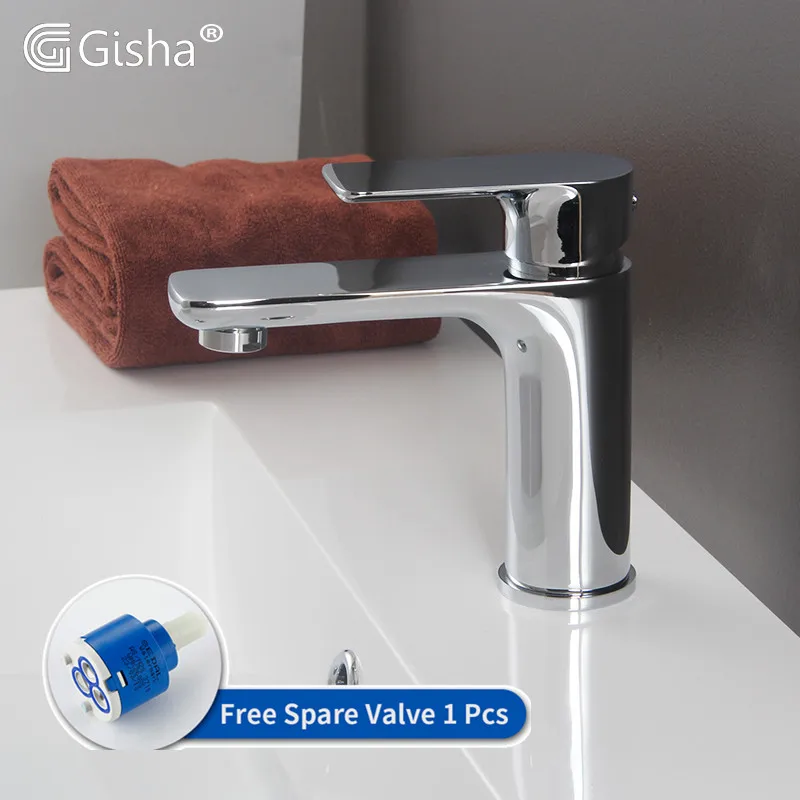 

Gisha water mixer bathroom basin sink faucet brass bathroom mixer taps bath faucets chrome basin taps torneira do banheiro G1111