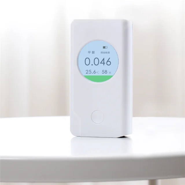 Xiaomi Miaomiaoce детектор формальдегида перезаряжаемый излишки напоминание температура влажность дисплей умный детектор воздуха - Цвет: Белый