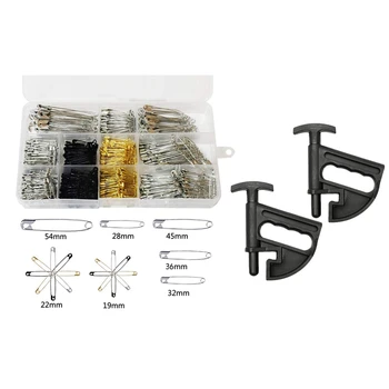 

700Pcs in Set Pins Large Pins Assorted Durable 7 Sizes 19mm - 54mm with 2Pcs Auto Bead Clamp Tire Changer Bead Clamp