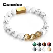 10 мм натуральный камень браслет из бисера для мужчин и женщин стрейч Персонализированная гравировка орлиный глаз нержавеющая сталь шарик шарм LPZ017