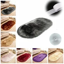 Зимний ковер из мягкой овчины, Пушистый Ковер из искусственного белого меха, мохнатый коврик для сиденья, домашний декор, длинный ворс, сплошной мат для гостиной
